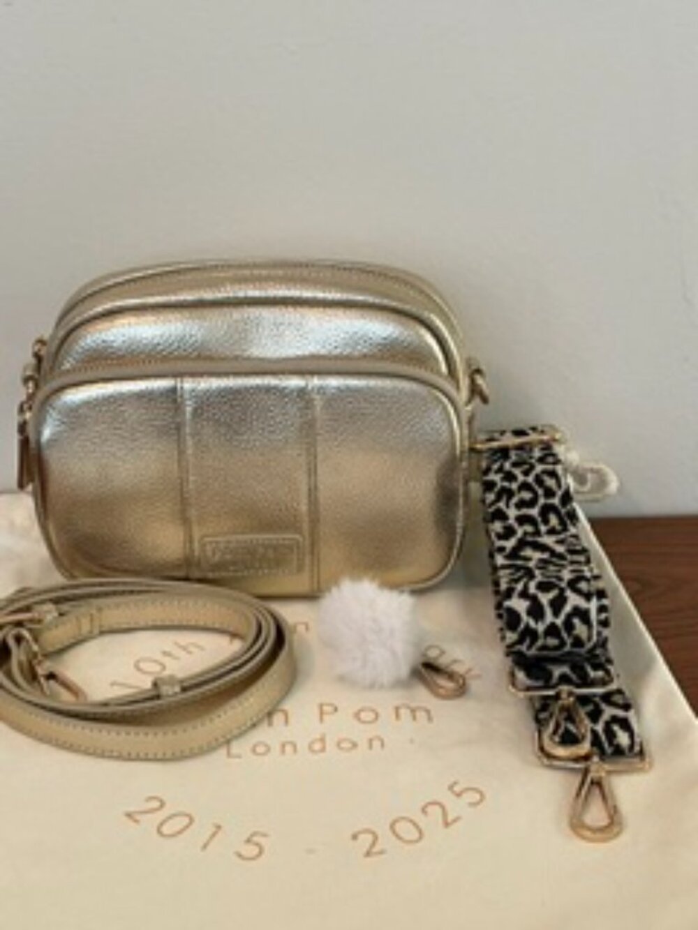 Pom Pom London Original Bag Gold Metallic - Picture 2 of 11